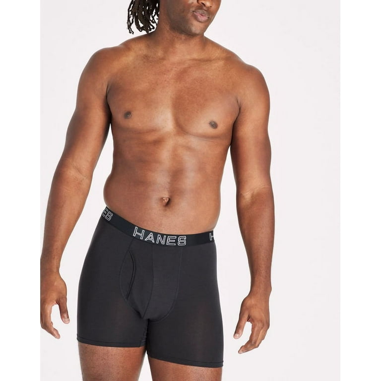  Hanes Men's Comfort Flex Fit Boxer Brief Pack, Supportive Pouch,  3-Pack, Black/Cranberry Concrete-3-Pack, Small : Clothing, Shoes & Jewelry