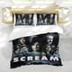 thumbnail image 5 of Película Scream Conjunto de sábanas temático, trío de piezas, cómodo y amigable con la piel, diseño único, regalo de decoración para el hogar para familiares, amigos y fans,140cm *210cm, 5 of 6