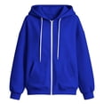 thumbnail image 6 of Enjoytime Womens Zip Up Hoodies Long Sleeve Solid Hooded Jacket Fall Fashion Comfy Casual Sweatshirt with Pockets, 6 of 7
