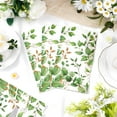 thumbnail image 2 of 100PCS Eucalyptus Leaves Napkins, 3 Ply Disposable Hand Towels for Bathroom, Eucalyptus Leaf Guest Paper Napkins Dinner Napkins for Spring Wedding Baby Shower Bridal Shower Birthday Tea Party, 2 of 9