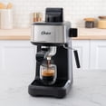 thumbnail image 3 of Oster® Cafetera de Vapor para Espresso y Cappuccino, Capacidad de 4 Espressos por Ciclo, Jarra de Vidrio, Potente Tubo de Vapor para Espumar la Leche, Negro, 3 of 9