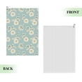 thumbnail image 2 of Pofeuu Floral Daisy Print Premium Golf Towel with Carabiner Clip Absorbent Microfiber Waffle Pattern Golf Towel for Golf Bag Trolly Belt Loop, 2 of 8