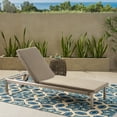 thumbnail image 3 of Bridget Outdoor Chaise Lounge with Cushion, Khaki and Gray, 3 of 11