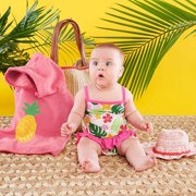 Baby Aspen Tropical Gift Set with Raffia Tote for Mom, 4 pc