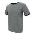 thumbnail image 3 of Playera George para Hombre, Cuello Redondo Manga Corta de Rayas Horizontales Blanco con Negro Talla EG, 3 of 4