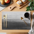 thumbnail image 2 of Grey Ombre Placemats Set of 12, Modern Abstract Art Ocean Oil Painting Placemats for Dining Table, Place Mats for Kitchen Tabletop, Waterproof Wipeable Dining Table Mats Set, 2 of 9