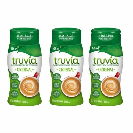 Truvia Liquid Sweetener Zero-Calorie Stevia Leaf Original Flavor 2.7 Fl Oz,3 Pack