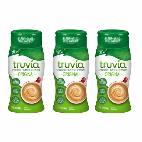 Truvia Liquid Sweetener Zero-Calorie Stevia Leaf Original Flavor 2.7 Fl Oz,3 Pack