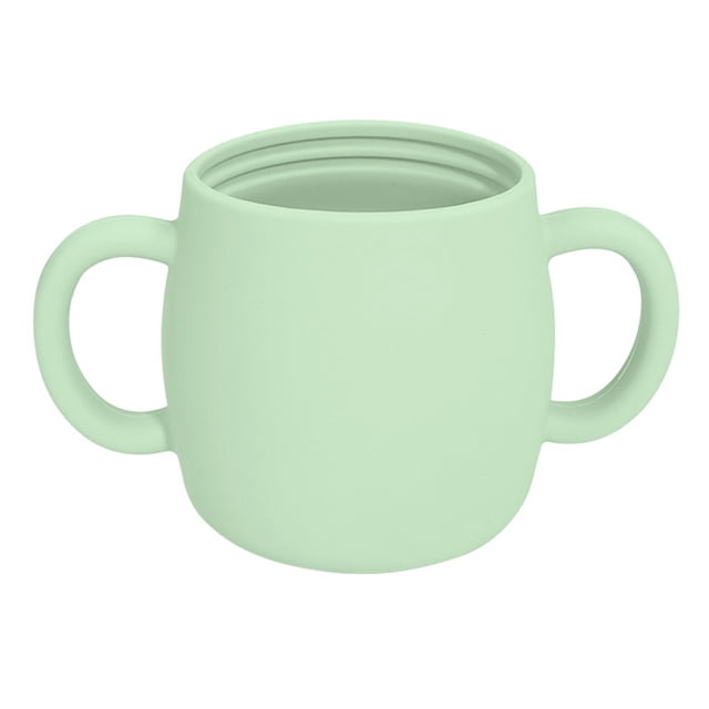 Vaso preescolar de silicona: vaso abierto de entrenamiento para bebés con asa, adecuado para niños mayores de 6 meses