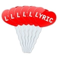 thumbnail image 1 of Lyric Heart Love Cupcake Picks Toppers - Set of 6, 1 of 1