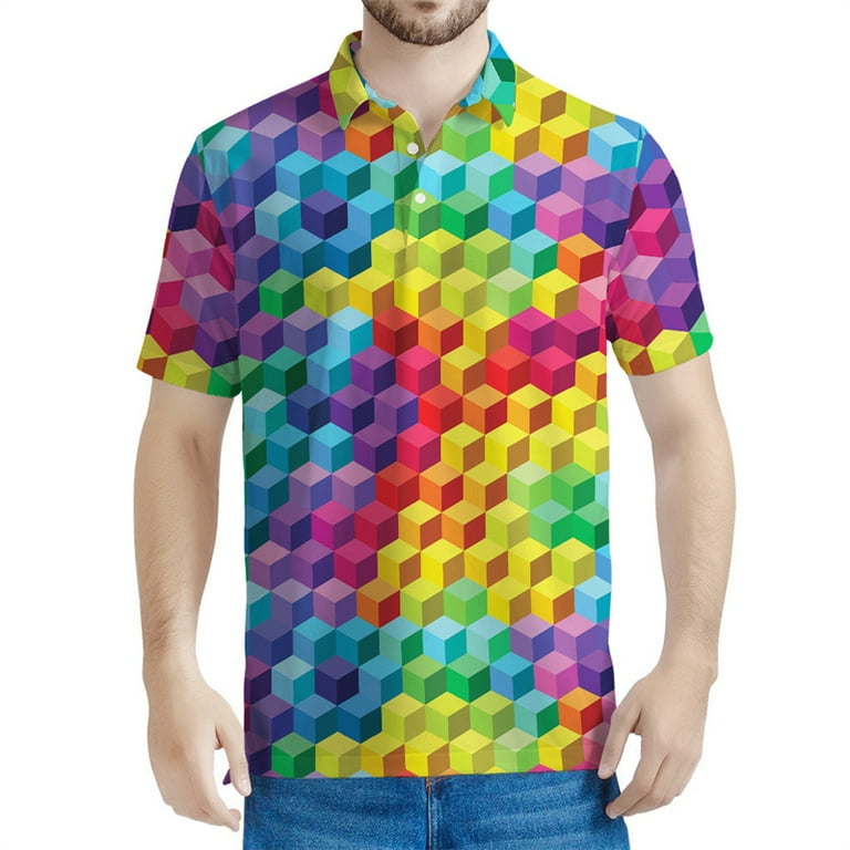 Casual Street Geometric Printing Shirt Collar Tops Casual Street Geometric Printing Shirt Collar Tops