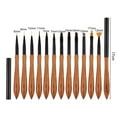 thumbnail image 6 of Tnobhg Sandalwood Nail Art Brush Japanese-style Ergonomic Handle Design Eco-friendly Classic Nail Art Brush, 6 of 8