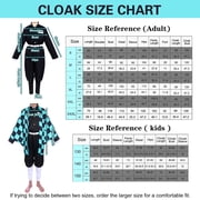 Forfamy Kamado Tanjiro Cosplay Tanjiro Kimono Costume Anime Outfit Men Women with Earring for Halloween
