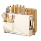 thumbnail image 1 of Soporte para palillos de cocina blancos, tabla de cortar con imán integrado y escurridor para el hogar., 1 of 14