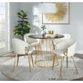 thumbnail image 2 of Canary Cosmo Gold Dining Table, Dining Height Table, Small Dining Table for 4, Round Dinette Table, Gold Kitchen Table (Black MDF), 2 of 5