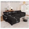 thumbnail image 2 of Muumblus Modular Sectional Cloud Couch with Ottoman, Oversized L-Shaped Corduroy Sofa for Living Room, Black, 2 of 10