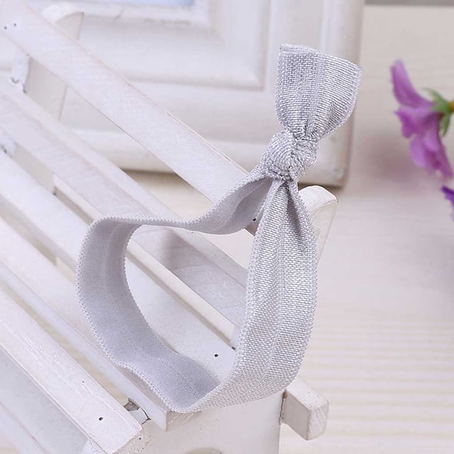Hair Ring Seamless High Elasticity Knotted Adjustable Ponytail Holder Colorful Hairs Rope Scrunchies Accessories Multi Color Light Gray