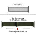 thumbnail image 5 of WFEAGL Stretchy Nylon Loop Band Apple Watch Band Sports Strap 42mm 44mm 45mm Green, 5 of 9