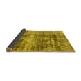 thumbnail image 2 of Ahgly Company Indoor Round Abstract Yellow Modern Area Rugs, 7' Round, 2 of 4