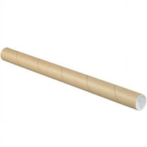 Office Depot® Brand Mailing Tubes With Caps, 1 1/2" x 20", 80% Recycled, Kraft, Case Of 50