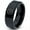 Black Bevel Polish Tungsten, variant on Tungsten Horoscope Aquarius Band Ring 8mm Men Women Comfort Fit Black Step Bevel Edge Brushed Polished