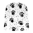 thumbnail image 4 of Yaoyar Men Funny Puppy Paw Print Long Sleeve Round Neck Pullover T-Shirt Top Hiking Workout Athletic T Shirt Long Sleeve Casual Outdoor Tops, 4 of 5