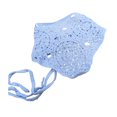thumbnail image 2 of Rodiuiu Knitted Triangle Scarf with Adjustable Strap, Hollow Crochet Design Headscarf, Multi-Purpose Headband Turban Hair Accessory for Travel And Daily Wear, 2 of 8