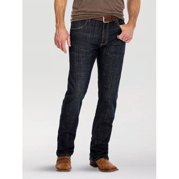 Wrangler Men's Retro Men'S Dax Dark Wash Slim Bootcut Stretch Denim Jeans Indigo 38W x 30L US