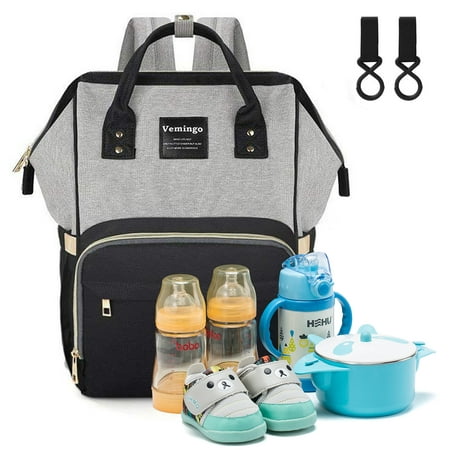 Vemingo Infant Diaper Bag Backpack with Stroller Straps Portable Baby Nappy Organizer Maternity ...