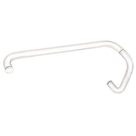 CRL BMNW6X12W White 6" Pull Handle and 12" Towel Bar BM Series Combination Without Metal Washers