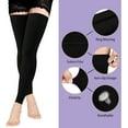 thumbnail image 6 of Wukang 20-30mmHg Black Thigh High Compression Stockings Footless Compression Socks for Women & Men锛, 6 of 8