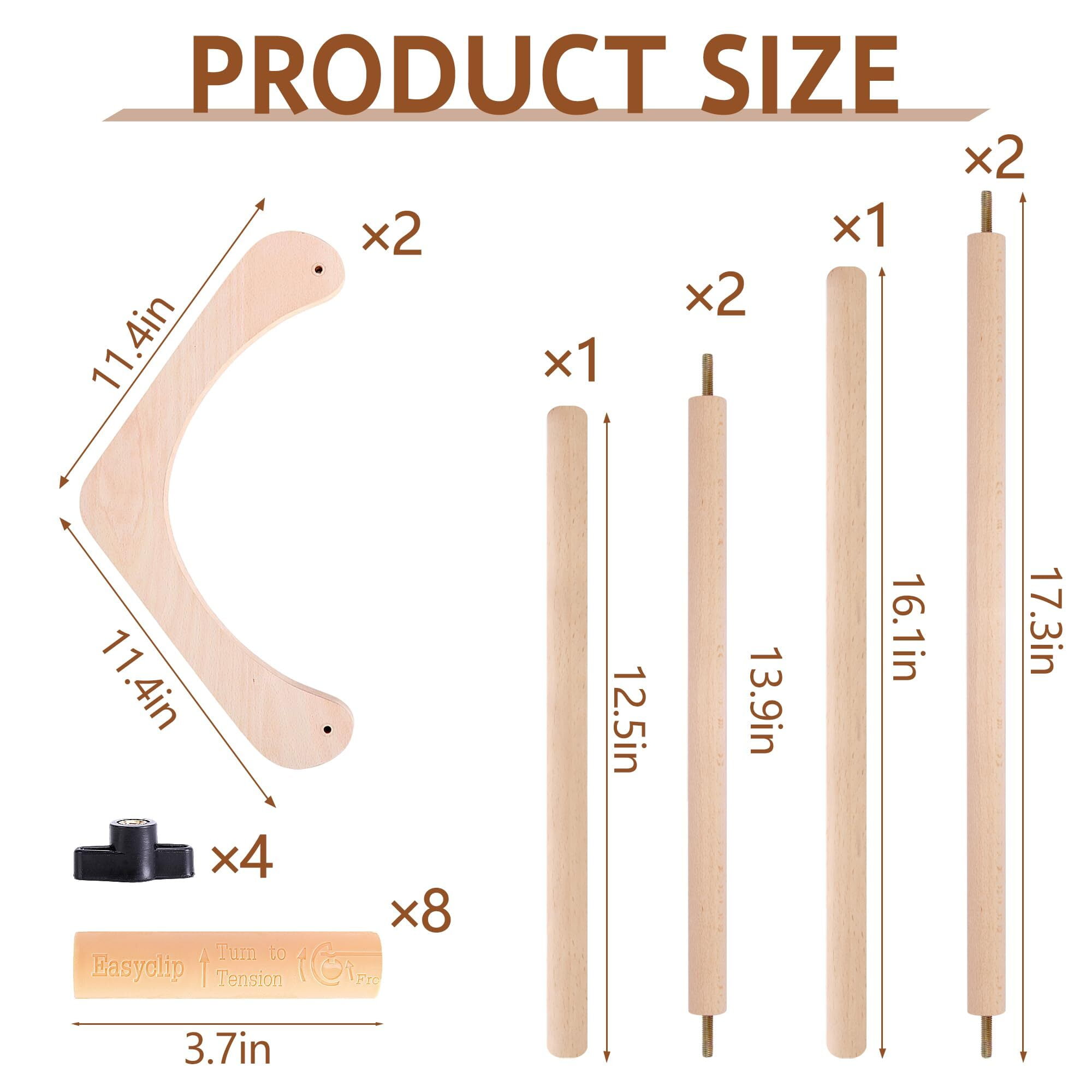 Wood Embroidery Stand, Hands-Free Cross Stitch Scroll Frame Needlepoint Stand for Lap or Table Top Stitching Sewing Supplies Craft Tool
