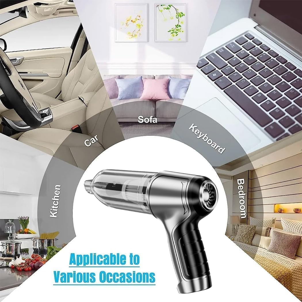 Car Vacuum, Rechargeable Cordless Vacuum for Car, Wireless Handheld Car Vacuum Cleaner Strong Suction (V3)