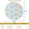 thumbnail image 3 of Pioneer Flower Floral Print Pattern Round Tablecloth 60 X 60 Inch, Wrinkle Resistant Wipeable Table Cloth for Kitchen Dining Picnic Patio Party, 3 of 6
