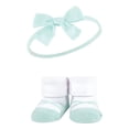 thumbnail image 4 of Hudson Baby Infant Girls Headband and Socks Giftset, Purple Mint Rainbow, One Size, 4 of 5