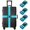 Blue, variant on Mirlewaiy 4 Pack Adjustable Luggage Straps 79 Inch Long Heavy Duty Suitcase Belts for Secure Travel and Add-a-Bag Functionality Travel Accessories