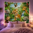 thumbnail image 2 of Cartoon Tiger Cub Jungle Tapestry Wall Hanging, 2 of 7