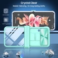 thumbnail image 2 of SOATUTO for Samsung Galaxy Z Fold 4 Case Built in Slide Camera Cover Premium Clear Heavy Duty Shockproof Coverage Protective Case Cover for Samsung Galaxy Z Fold 4 5G 2022 - Pink+Green, 2 of 6