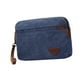 thumbnail image 3 of Bolso de mano para hombre con correa de cuero azul portátil, 3 of 8