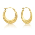 thumbnail image 7 of Tilo Jewelry 10K Yellow Gold Greek Key Round Hoop Earrings (18mm) for Women & Unisex, 7 of 7
