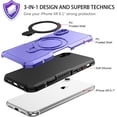 thumbnail image 3 of Design for iPhone XR Case, Built in Kickstand & Ring Holder  Grade Heavy Duty Shockproof Protective Phone Phone Cases for Apple iPhone XR 6.1", Purple, 3 of 16