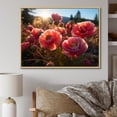 thumbnail image 1 of Designart Ranunculus framed wall art decor, Ranunculus framed wall Art, Pink Ranunculus landscape , Pink Large Traditional Natural framed wall art, 40x30 inches Natural brown color Frame, 1 of 5