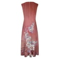 thumbnail image 4 of Fankiway Robe Longue Sans Manches à Col en V Imprimée Mode Printemps/été pour Femmes Robes de Plage Grande Taille pour Femmes, 4 of 5