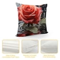 thumbnail image 4 of Chilfamy Rose Pillow Cover for Couch Sofa Indoor Outdoor Square Design High-Quality 1PC 18x18in, 4 of 5
