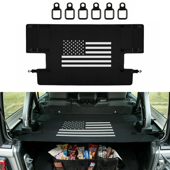 For Jeep Wrangler JK 2007-2018 4-Door Rear Trunk Cargo Cover Luggage Shade