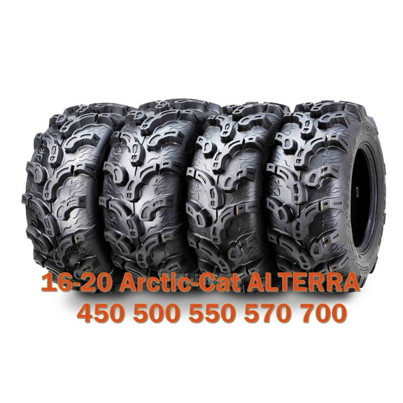 (4) WANDA 25X8X12 25X10X12 fit 16-20 Arctic-Cat ALTERRA 450 500 550 570 700 ATV Tire Set Super Mud