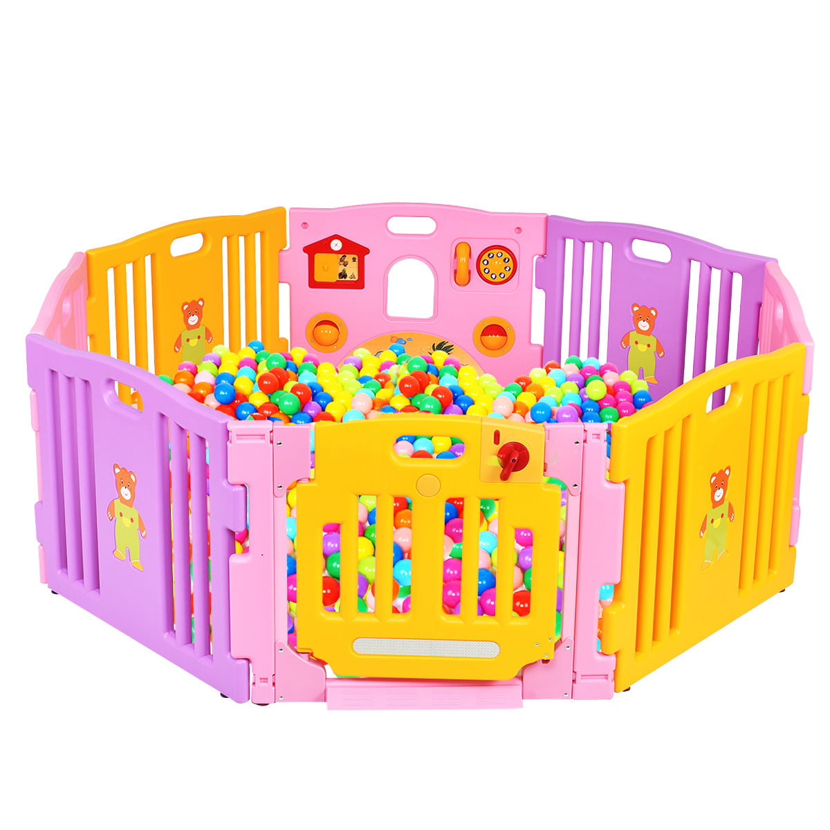 Baby Playpen Kids 8 Panel Safety Play Center Yard Home Indoor Pen Fence Outdoor 