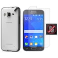 thumbnail image 1 of Case with Screen Protector for Galaxy Core Prime, PureGear [Black/Clear] SlimShell Hard Cover + PureTek Roll-On Screen Guard for Samsung Galaxy Core Prime G360/s820, Prevail LTE, 1 of 10