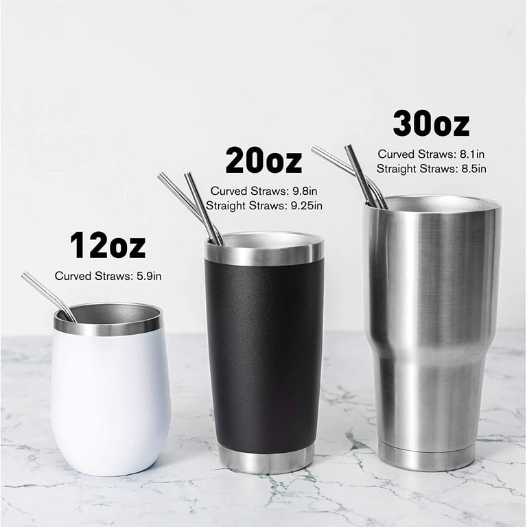 Reusable Glass Straws Set, 4-piece Drinking Staws With Cleaning