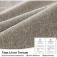 thumbnail image 6 of 100% Blackout Curtains 84 inch Length 2 Panels Set for Living Room, Linen Textured Full Light Blocking Room Darkening Thermal Insulated Noise Reduction Drapes for Bedroom (W52xL84, Linen), 6 of 17